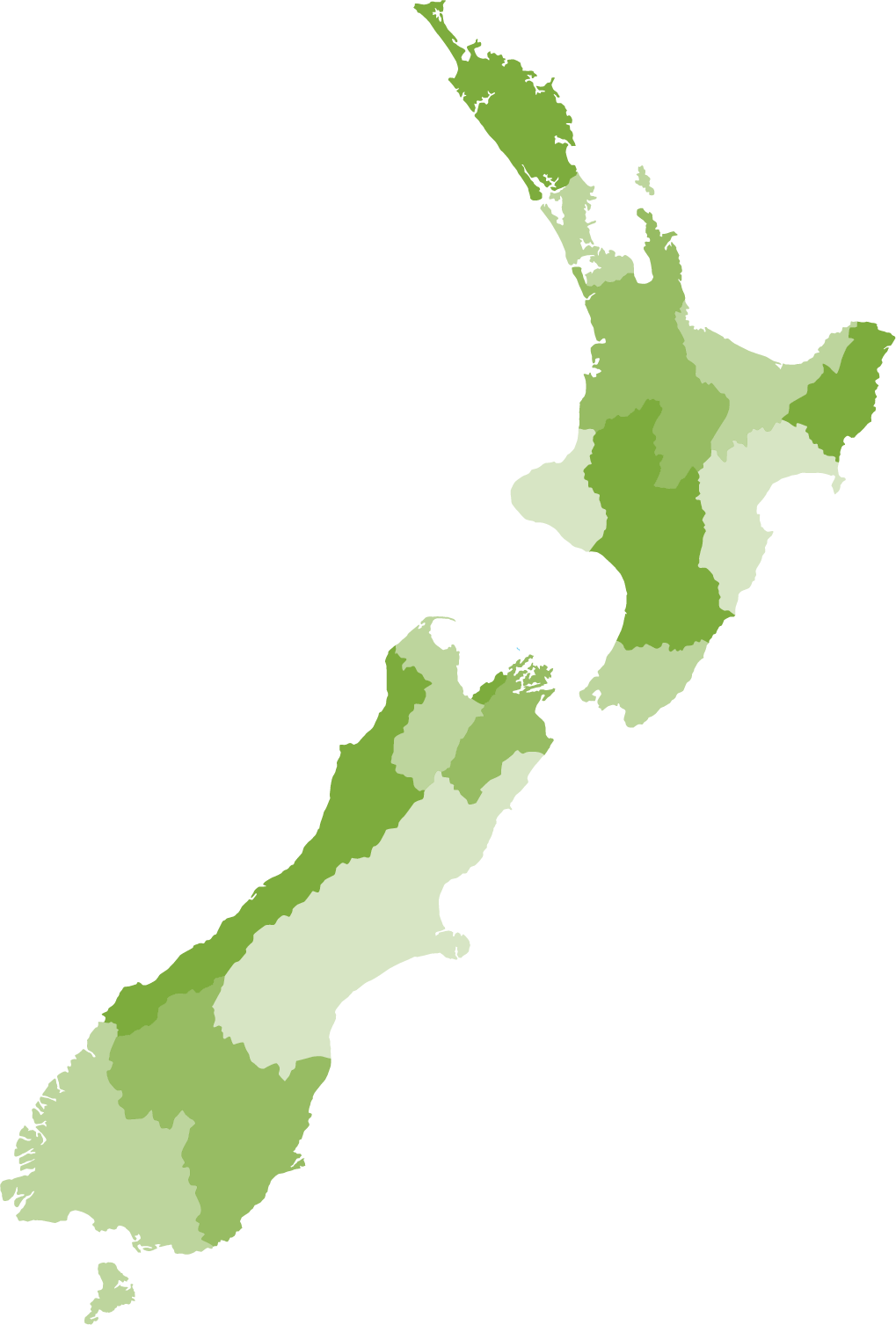map of New Zealand